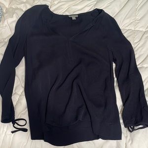 Black V Neck Long Sleeve